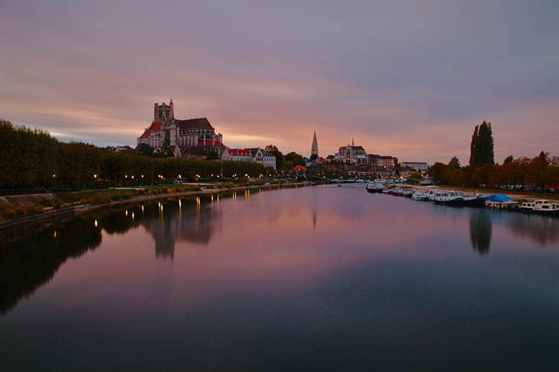 Auxerre France Evening