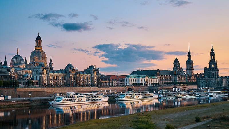 Dresdens steam boats Elbe river