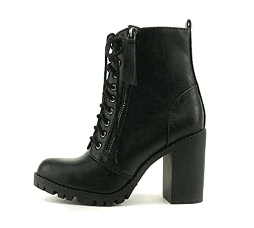 SODA Malia Lace Up Ankle Booties