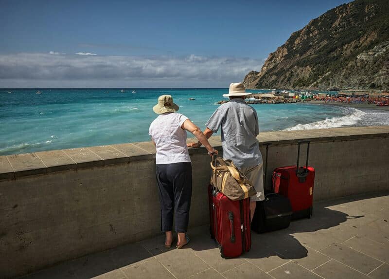 Senior Couple Beach Watching