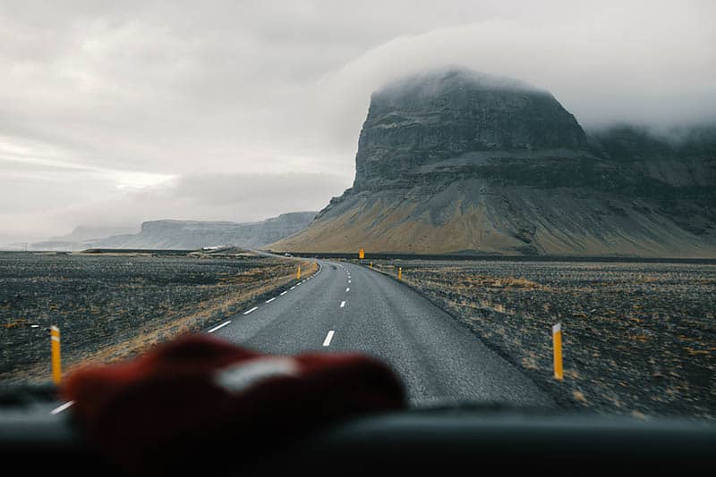 mountainous terrain road trip